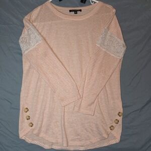 NWT Tint & Shadow Womens Apricot‎ 3/4 Sleeve Top Size Small